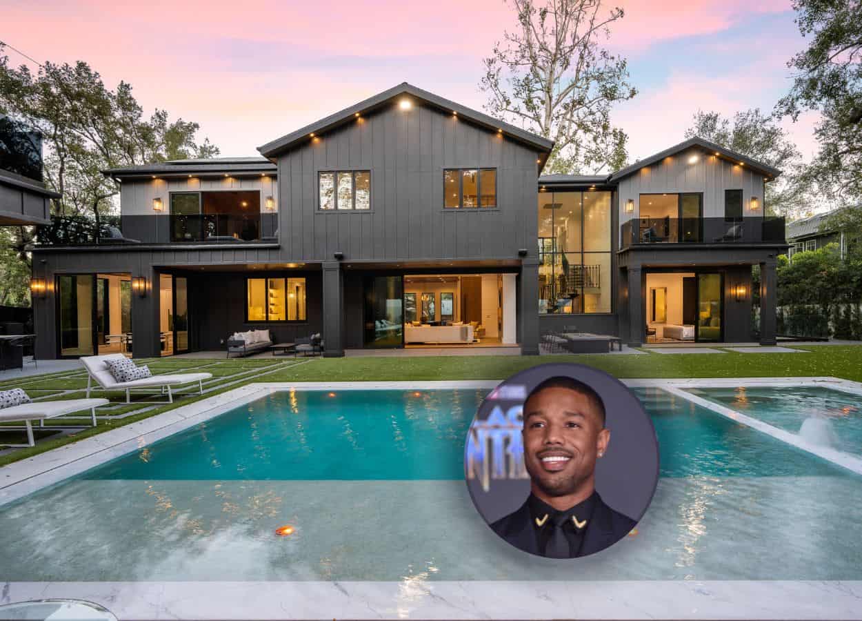 actor Michael B. Jordan and his house in Encino