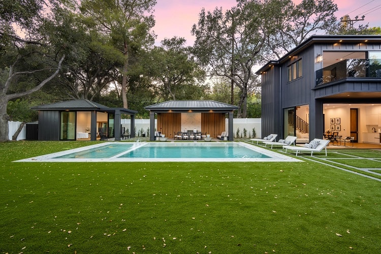 pool, cabana, and guest house