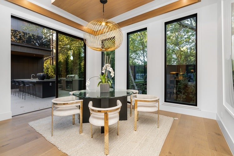 small dining area in a luxury house