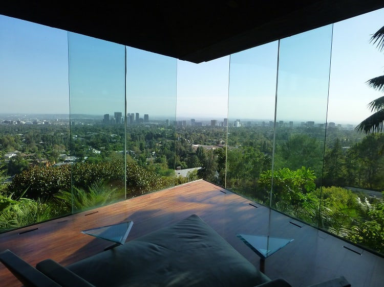 View from the bedroom of the Sheats-Goldstein residence in Los Angeles, California