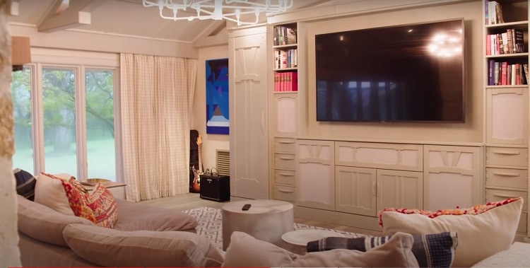 home theater inside Jensen Ackles house