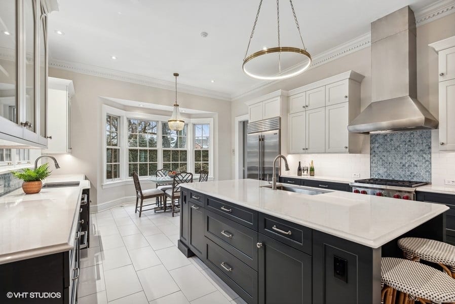 remodeled kitchen with breakfast nook