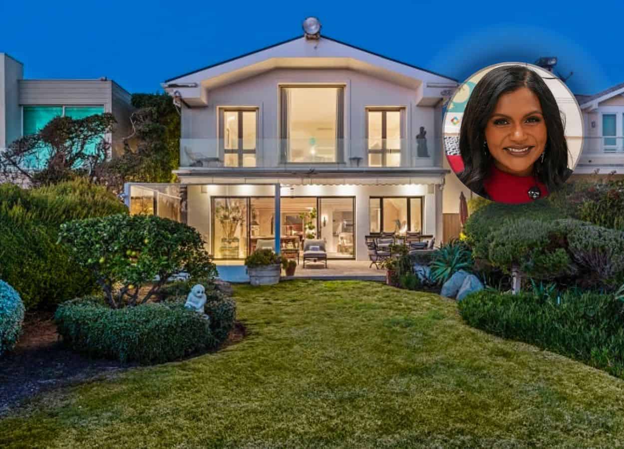 Mindy Kaling and her Malibu home, formerly owned by crooner Frank Sinatra.