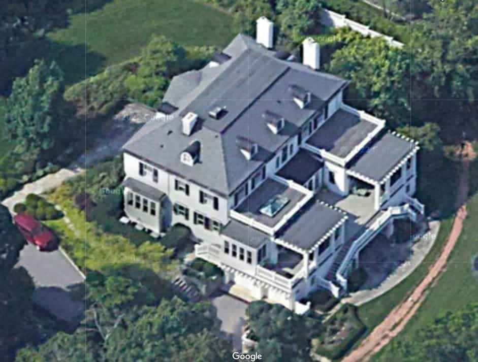 Stephen Colbert's house in New Jersey, aerial view from Google Maps