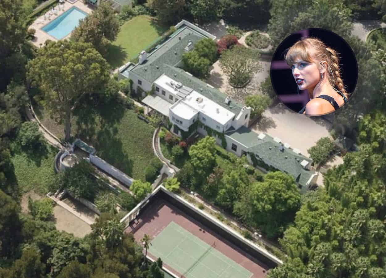 Taylor Swift's house in Beverly Hills, seen from above.