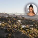 aerial view of Hollywood Hills, where Ariana Grande lives