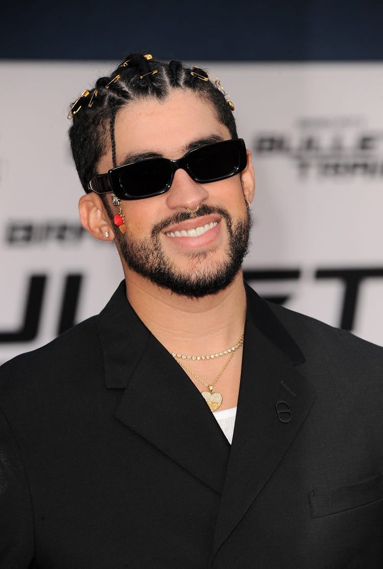 singer Bad Bunny wearing sunglasses