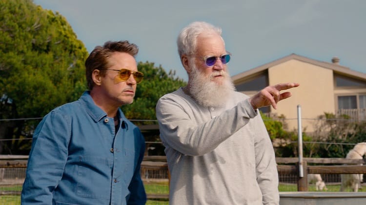 David Letterman touring Robert Downey Jr's property when filming My Next Guest Needs No Introduction.