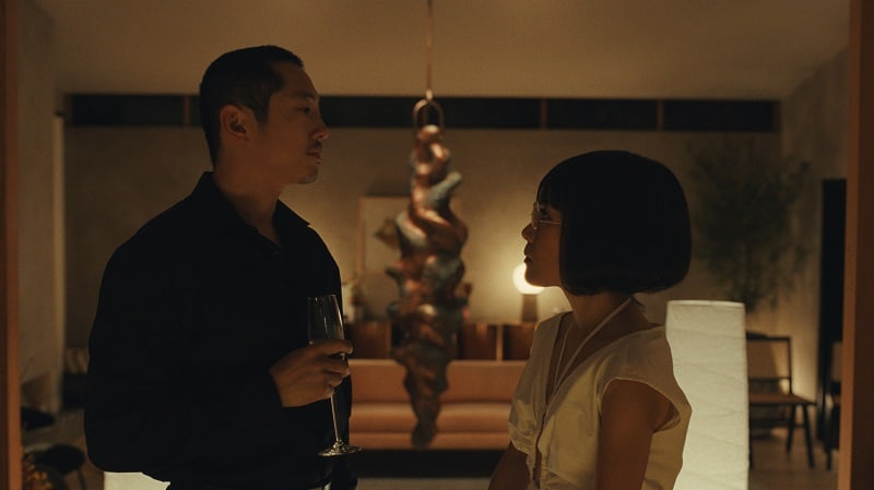 Beef. (L to R) Steven Yeun as Danny, Ali Wong as Amy in episode 107 of Beef.