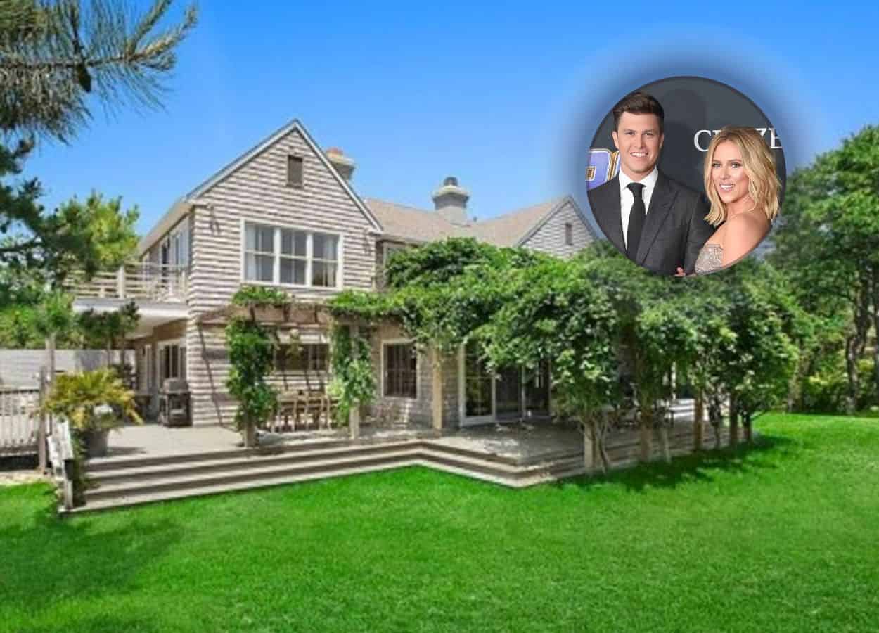 Colin Jost and Scarlett Johansson house in the Hamptons, a two-level cottage with shingle exteriors