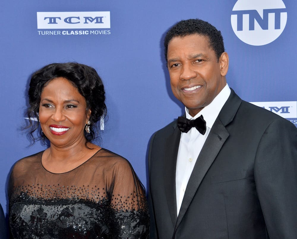 Denzel Washington and his wife, Pauletta Washington, on the red carpet. 