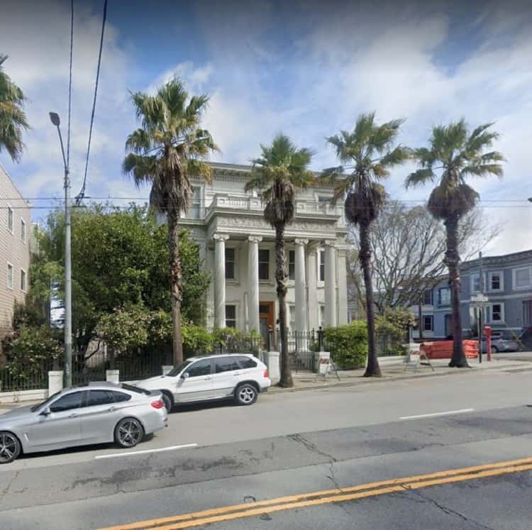 The Jefferson Airplane house in San Francisco, seen from the street