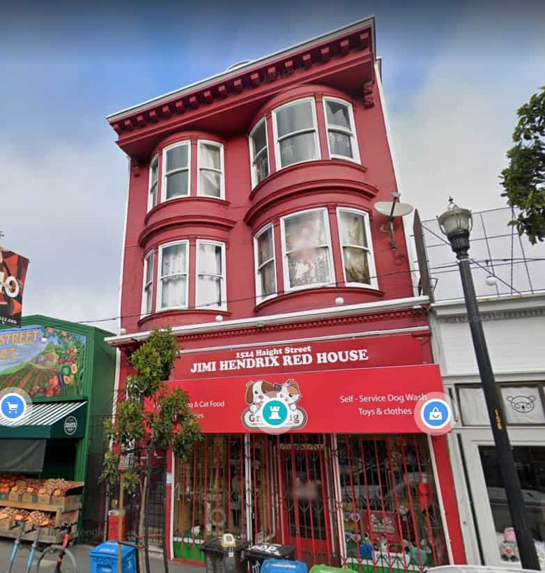 Jimi Hendrix's Red House in San Francisco. 