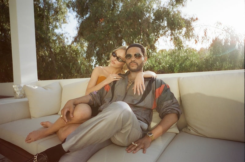 Lily Rose Depp and The Weeknd in a scene from The Idol, filmed in Abel Tesfaye's house