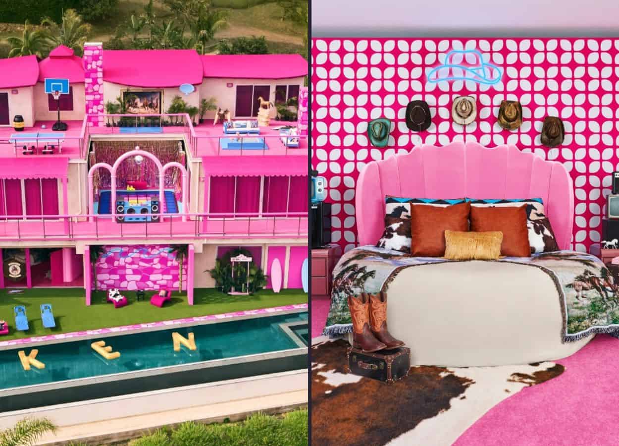 Barbie Malibu Dreamhouse exterior and bedroom