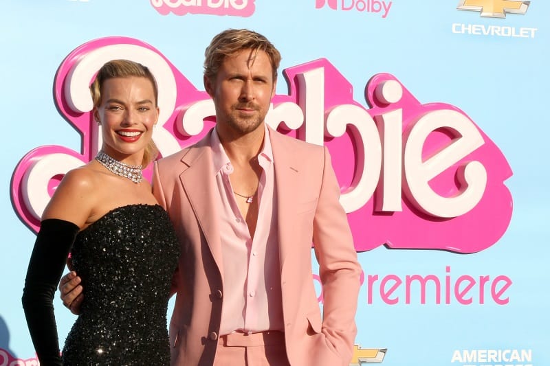 Margot Robbie, Ryan Gosling at the Barbie World Premiere at the Shrine Auditorium on July 9, 2023 in Los Angeles, CA