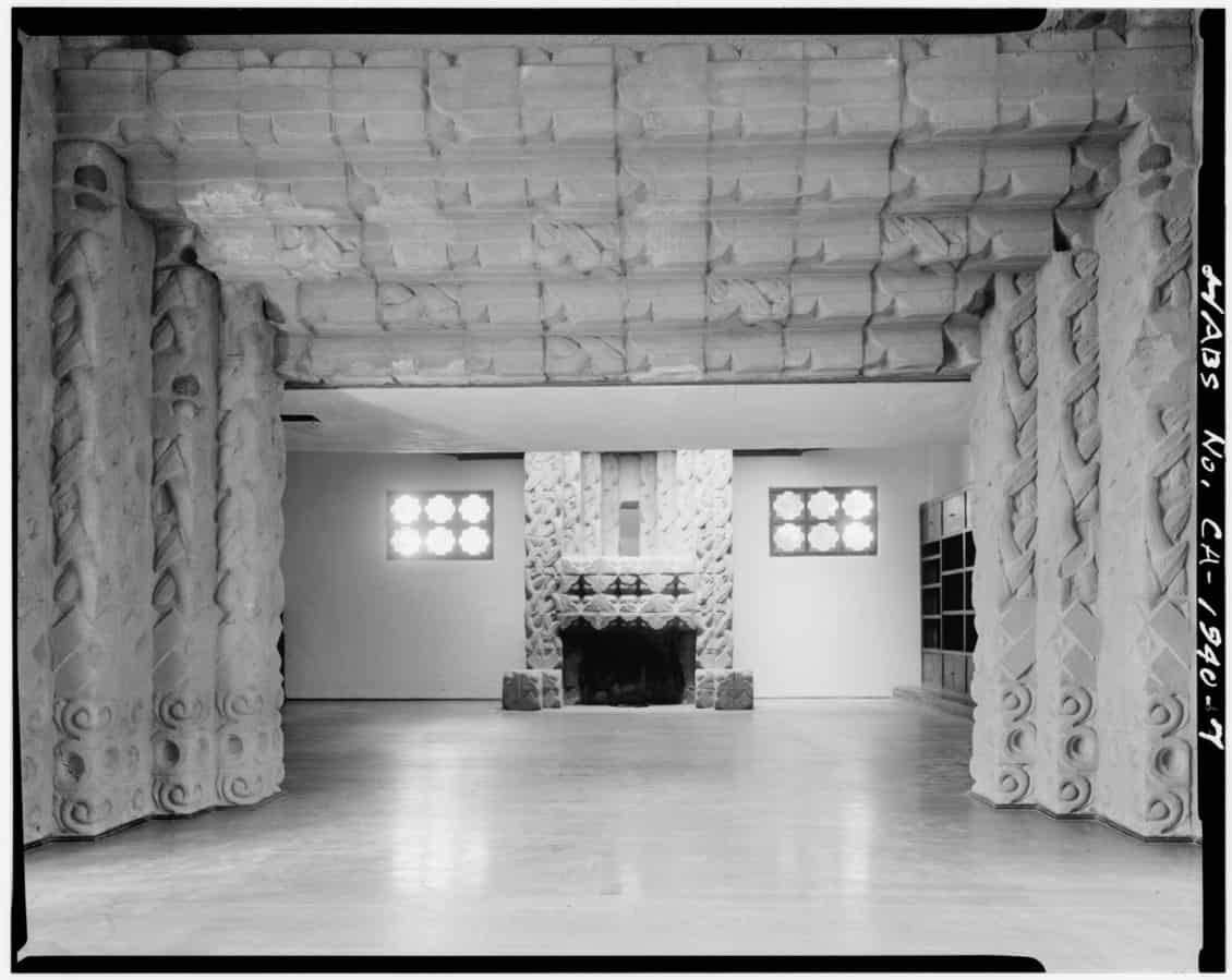 Inside the Sowden House at 5121 Franklin Ave in Los Angeles.
