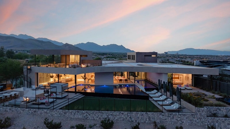 A $23.5 million mansion in the upscale Summit Club residential community in Summerlin, Nevada. 