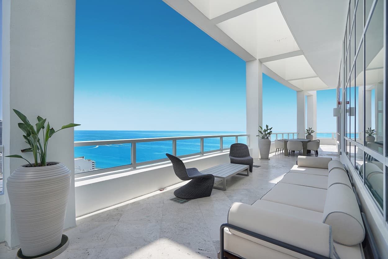 View from Penthouse North at the Fontainebleau Miami. Photo credit: Swiftpix courtesy of Coldwell Banker Realty