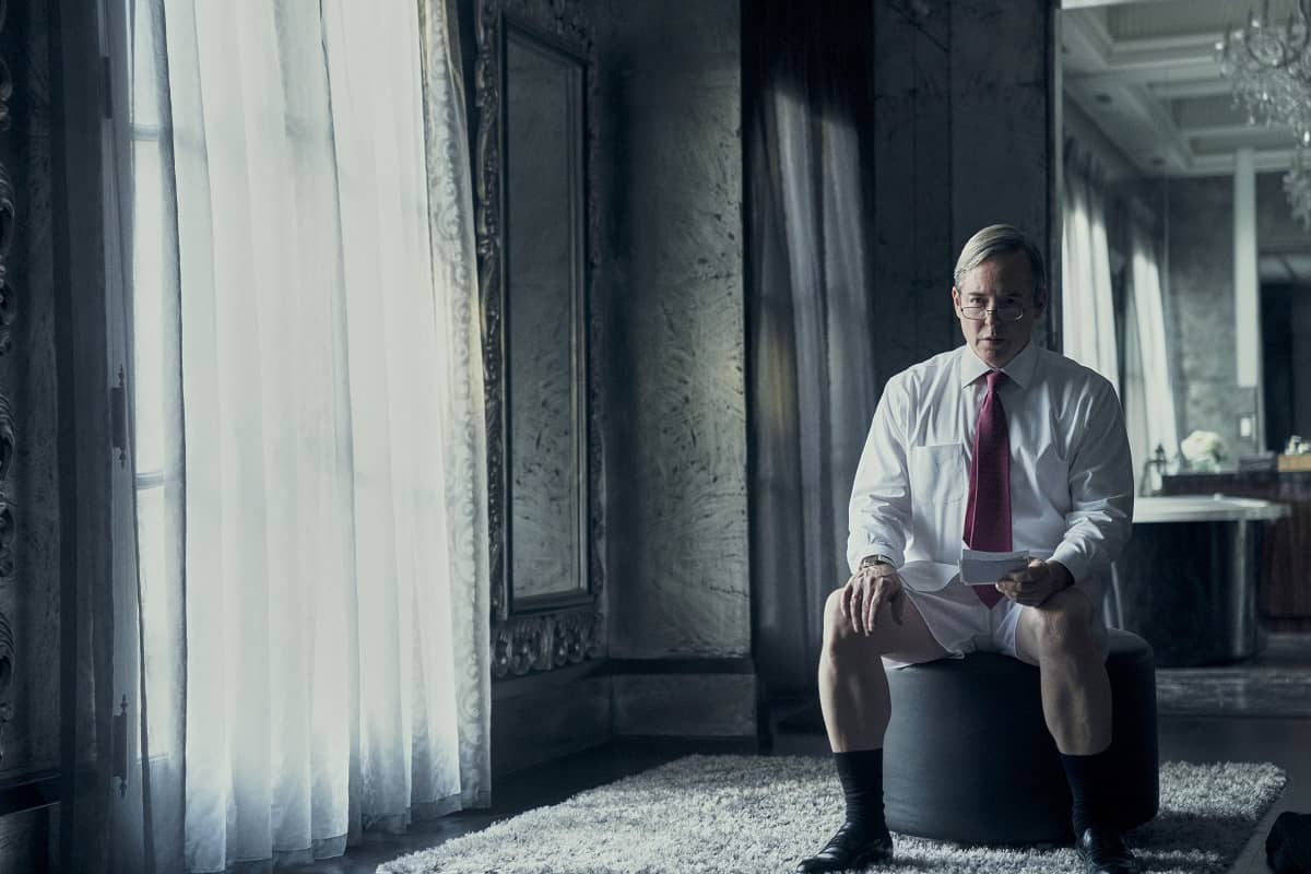 Matthew Broderick as Richard Sackler inside his house in episode 103 of Painkiller