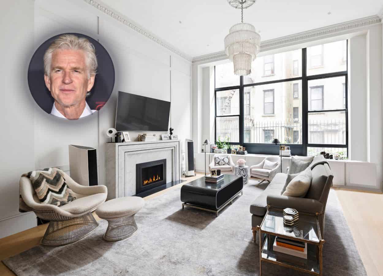 Stranger Things actor Matthew Modine's former apartment in New York City. Photo credit: Bernadett Pava / The Agency, insert DFree / Shutterstock