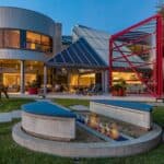 Architecturally distinct house in Malibu designed by Ed Niles. Photo credit: Simon Berlyn courtesy of Compass