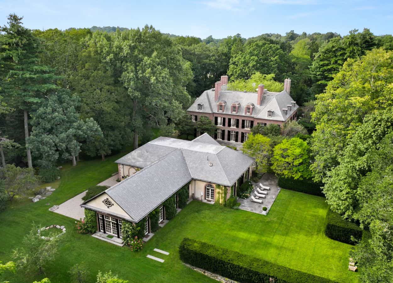 The sprawling property at 333 Lee Street in Brookline, MA, near Boston. Photo credit: Jack Vatcher courtesy of Coldwell Banker Luxury