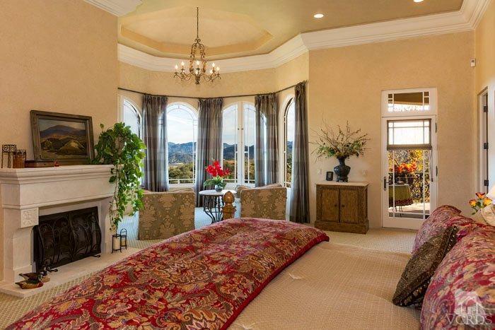 Bedroom inside Britney Spears' house in Thousand Oaks.