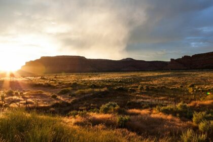 Utah ranch at sunset. Photo credit: Oscity / Shutterstock