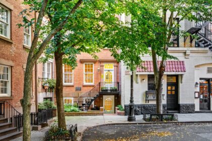 The townhouse at 48 Commerce Street in New York City. Photo credit: Carli Biryla courtesy of The Agency