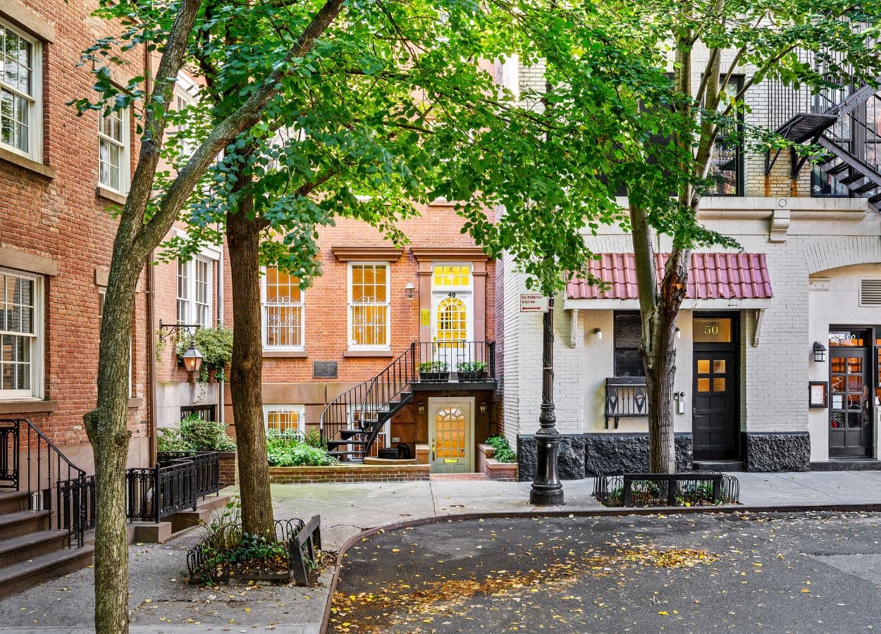 The townhouse at 48 Commerce Street in New York City. Photo credit: Carli Biryla courtesy of The Agency