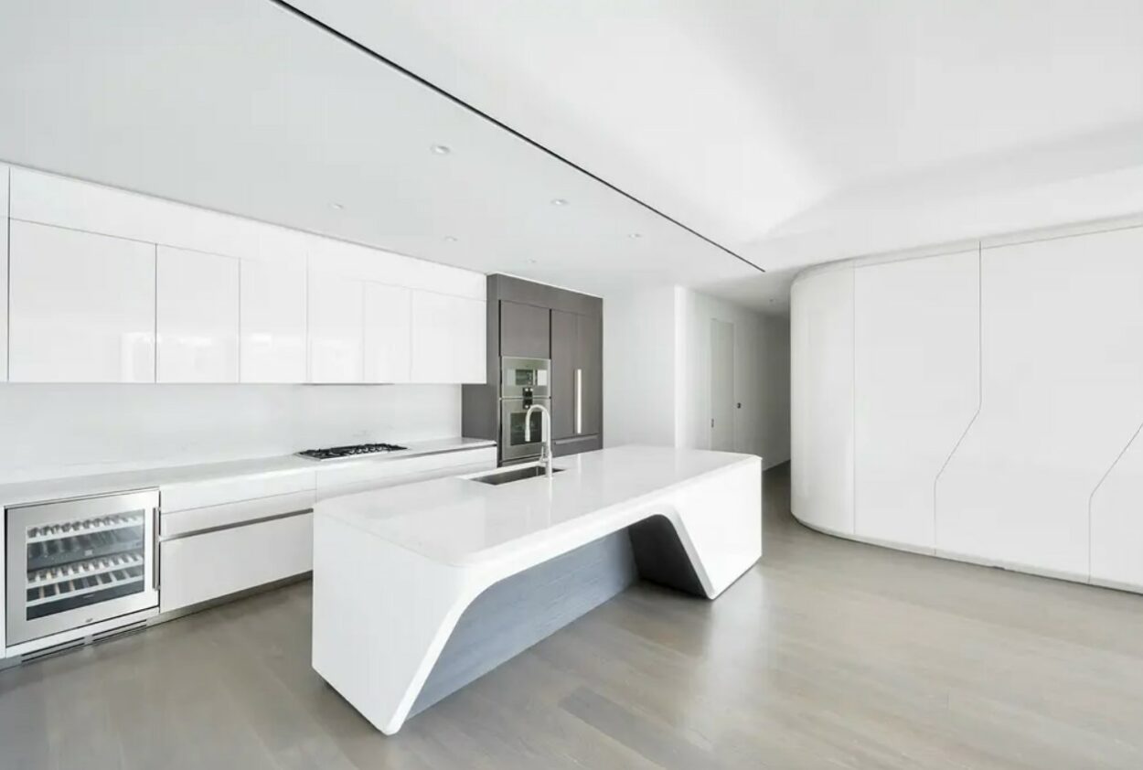 The Chelsea apartment had a minimalist, modern aesthetic. 