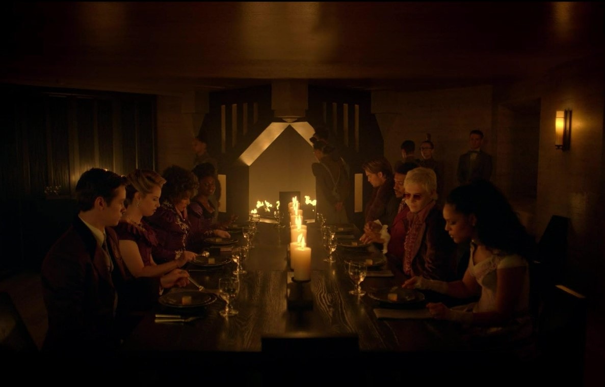 Scene taking place inside Outpost 3 in American Horror Story: Apocalypse. Photo credit: IMDB