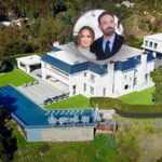 Aerial view of Ben Affleck and Jennifer Lopez's new house in Beverly Hills. Photo credit: Youtube, insert DFree / Shutterstock.com