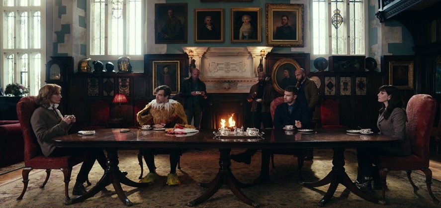 Scene taking place inside the Duke of Halstead's house in The Gentlemen. Photo credit: Netflix