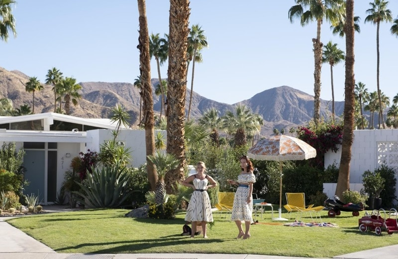 Jack and Alice's midcentury home, along with the Bunny's house and the rest of the Don't Worry Darling houses are part of Canyon View Estates, a Palm Springs residential enclave. 