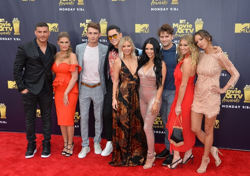 The Vanderpump Rules cast on the red carpet, attending the MTV & TV Movie Awards at the Barker Hanger, Santa Monica Airport. Photo credit: Featureflash Photo Agency / Shutterstock