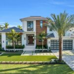 Exterior of a modern luxury house for sale in Naples, Florida