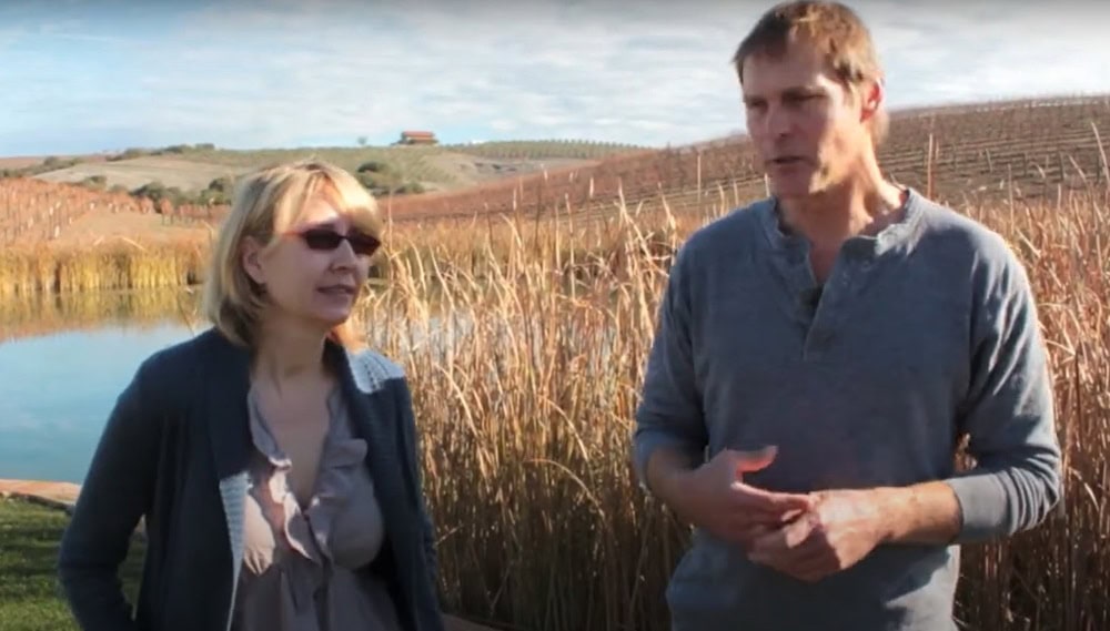 TH Estates Winery owners Jennifer and Terry Hoage giving a tour of their winery in 2010.  