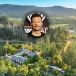 Ryan Seacrest and an aerial view of his 40-acre compound in Napa Valley