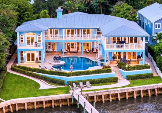 Waterfront home with 100 feet on the St. Lucie river asks $6.125M in Stuart, FL
