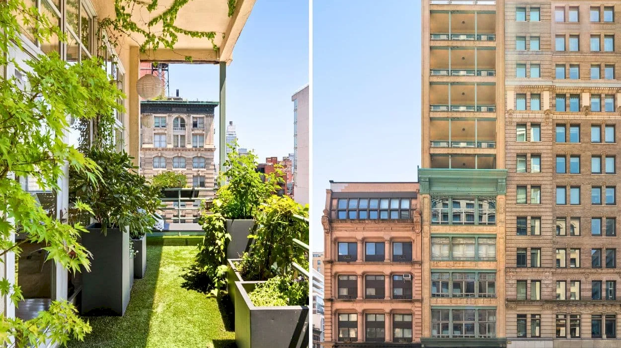 Vibrant Tribeca loft has two private terraces, impeccable interiors