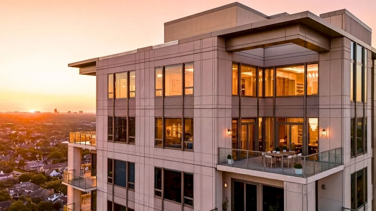 $11M Penthouse atop Houston’s Belfiore turned a raw concrete shell into a mansion in the sky