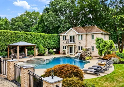 What $3.6M gets you just outside Boston: A pool, basketball court, and a mini mansion for guests