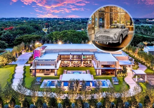 In Florida’s Delray Beach, an $85M James Bond-inspired estate showcases the Aston Martin used in ‘Skyfall’