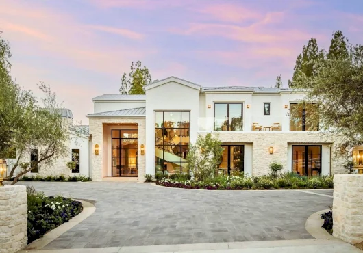 $21M Hidden Hills mansion trades the modern farmhouse look for ultra-chic, warm interiors