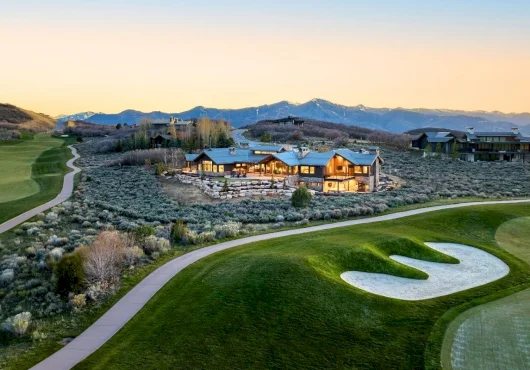 $18.75M Utah mountain home is practically surrounded by a golf course