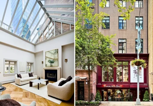$10M Flatiron penthouse in converted 1930 building has a soaring 20-foot glass atrium
